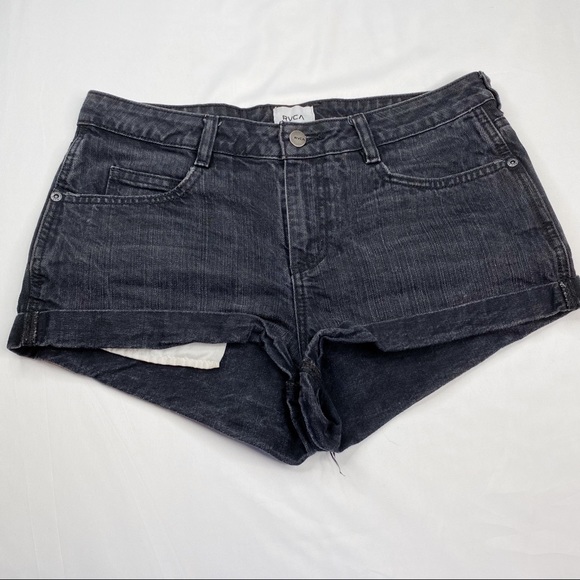 RVCA Pants - RVCA Denim Shorts Black Slouch Size 29